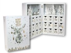 Holz Adventskalender Buch mit 24 Boxen