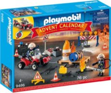 Playmobil Adventskalender 2018 Feuerwehreinsatz auf der Baustelle